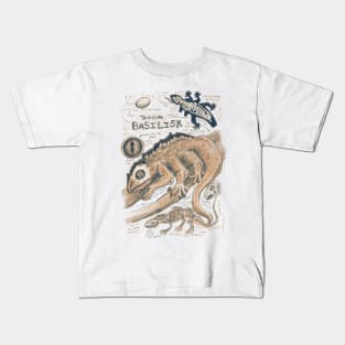 Tropical Basilisk Anatomy Study Kids T-Shirt